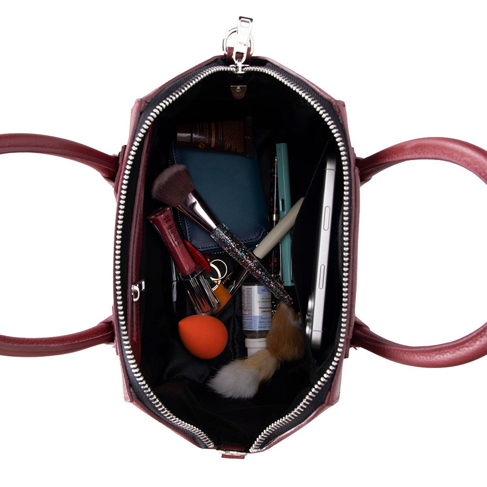 Leather Women's Bag, Medium - Lorenza