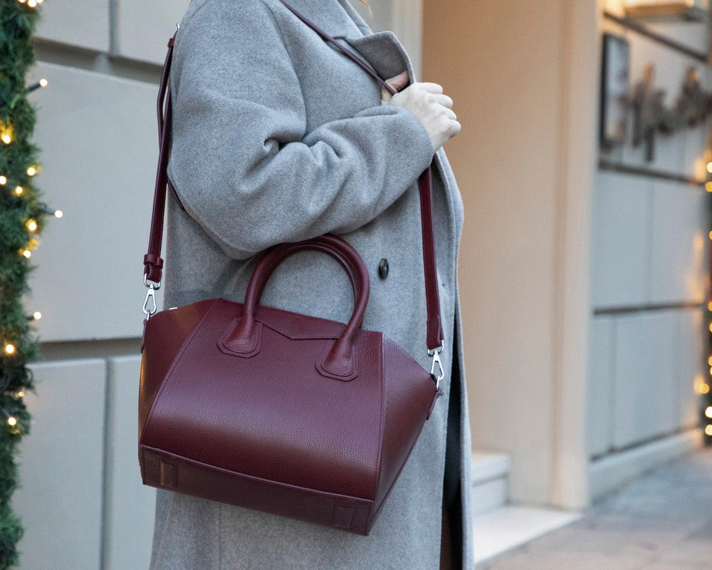 Leather Women's Bag, Medium - Lorenza