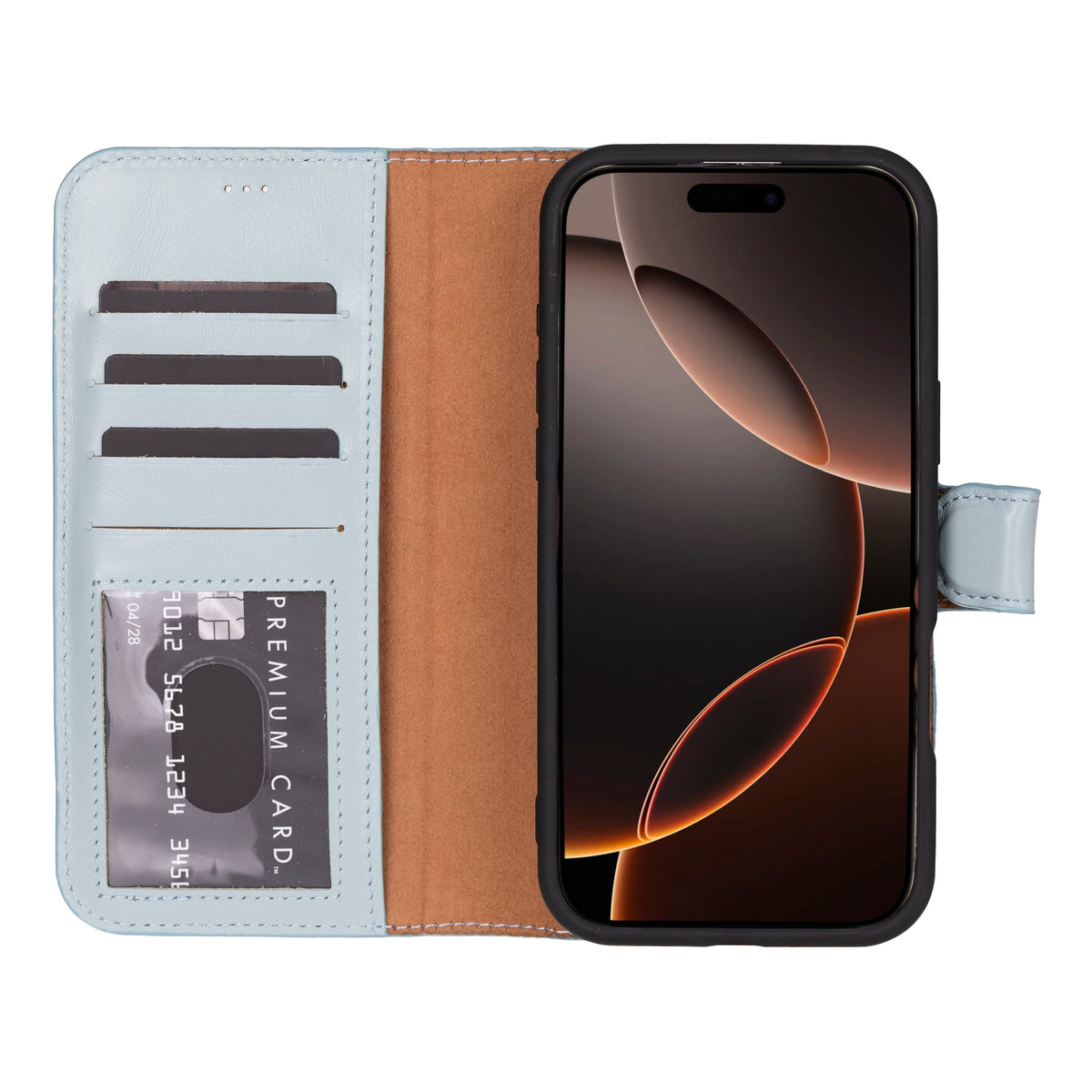 Abnehmbare Brieftaschenhülle aus Leder für iPhone 16 Pro Max - Magic Wallet