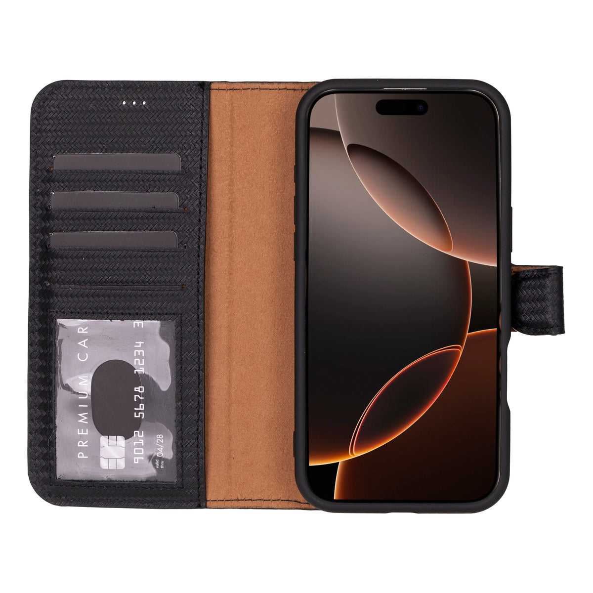Abnehmbare Brieftaschenhülle aus Leder für iPhone 16 Pro Max - Magic Wallet
