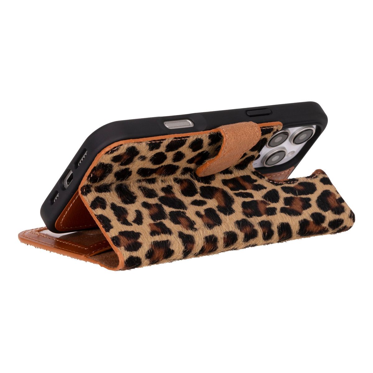 Abnehmbare Brieftaschenhülle aus Leder für iPhone 16 Pro Max - Magic Wallet
