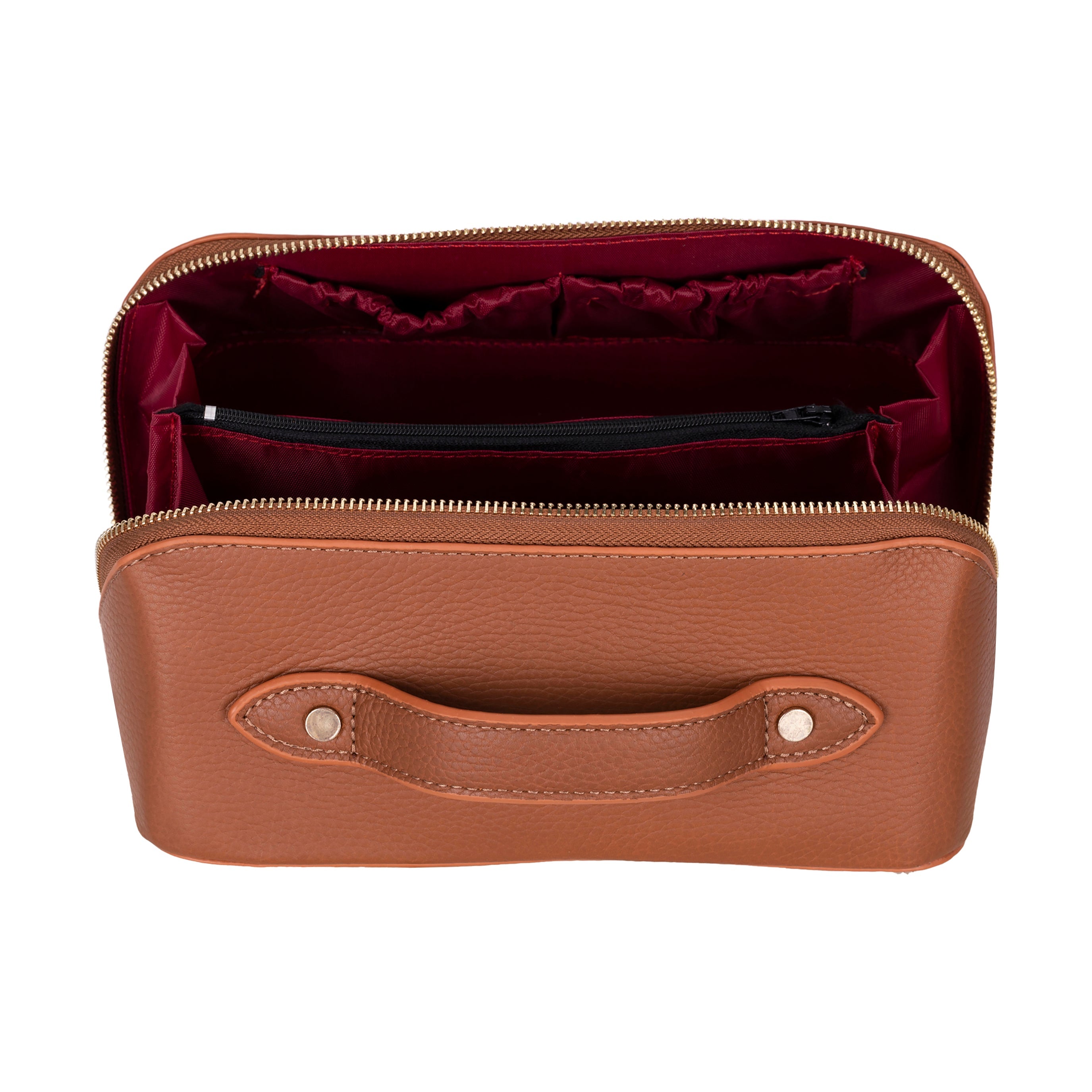 Trousse de maquillage en cuir véritable - Ella