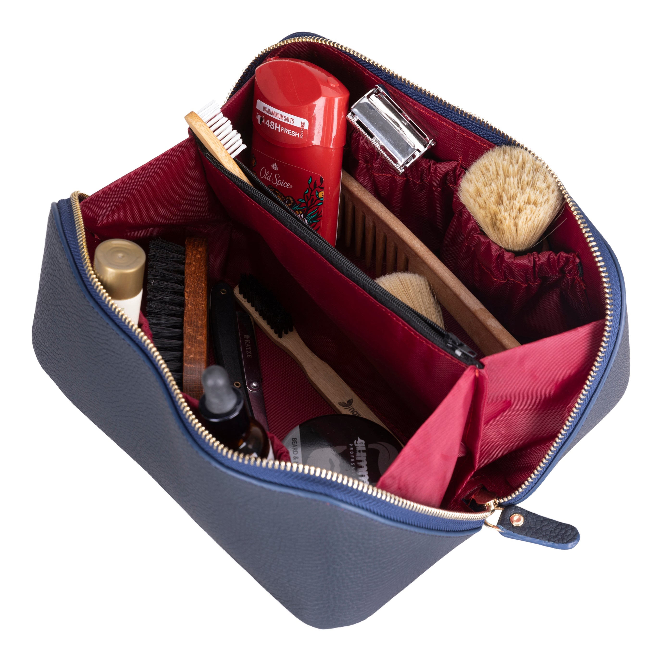 Trousse de maquillage en cuir véritable - Ella