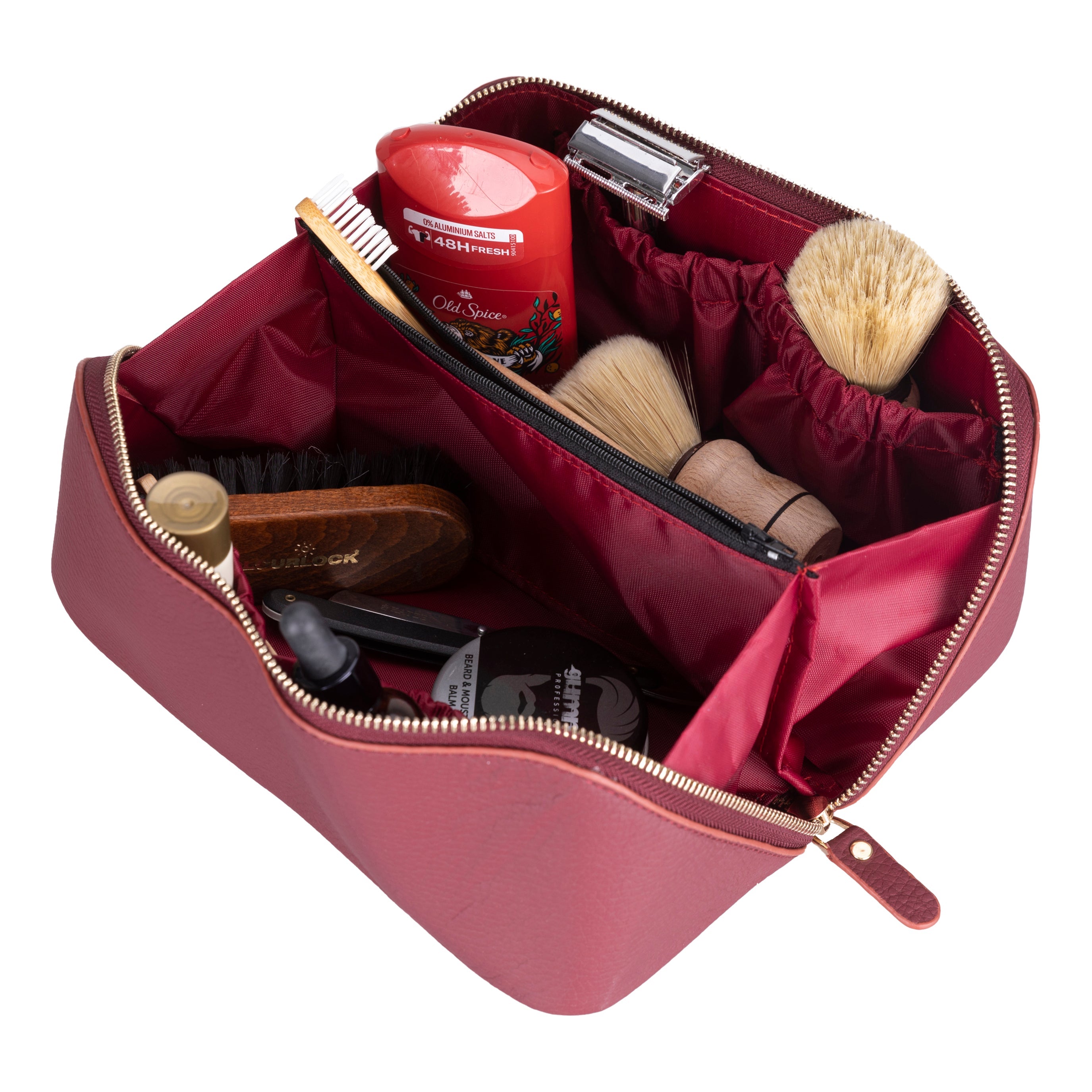 Trousse de maquillage en cuir véritable - Ella