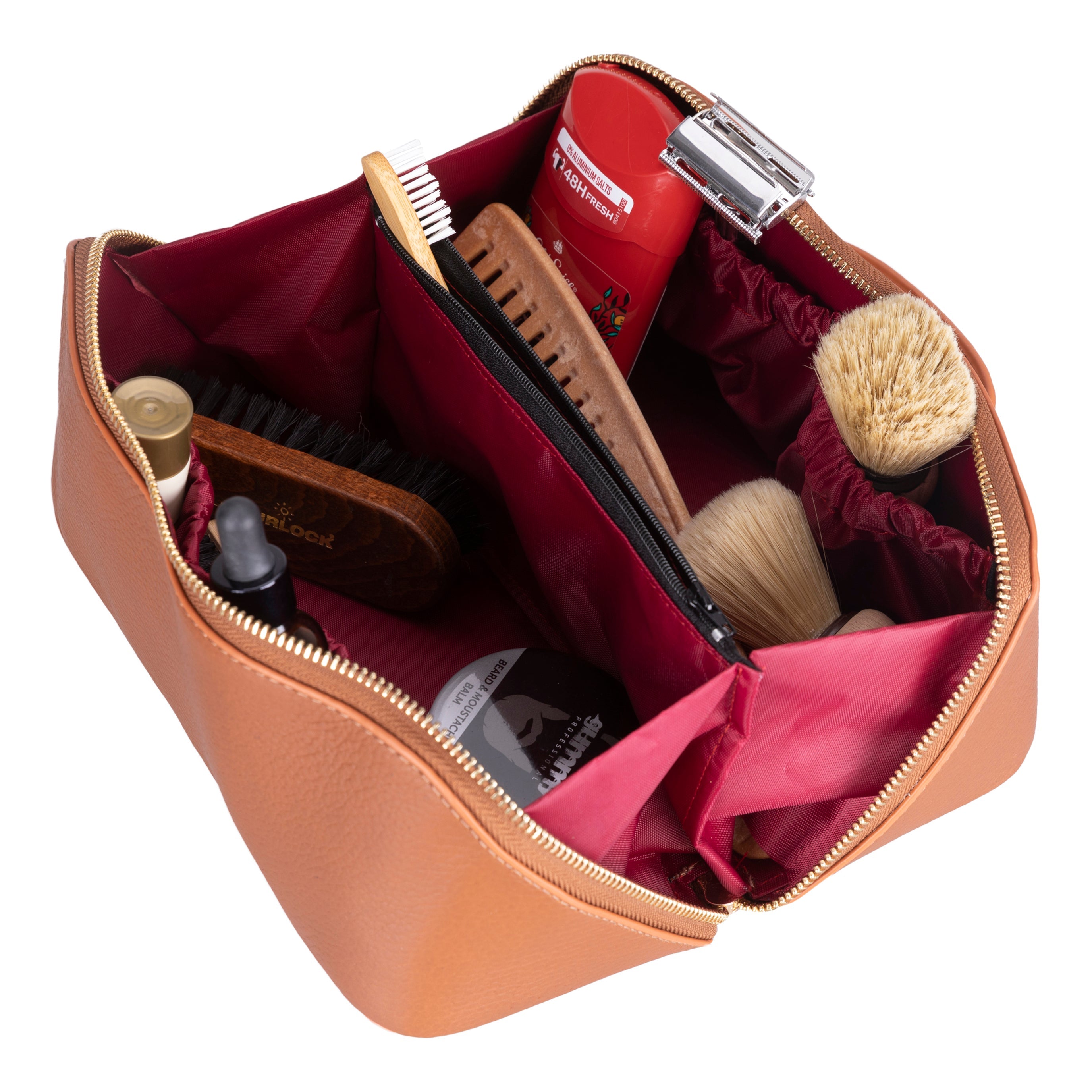 Trousse de maquillage en cuir véritable - Ella
