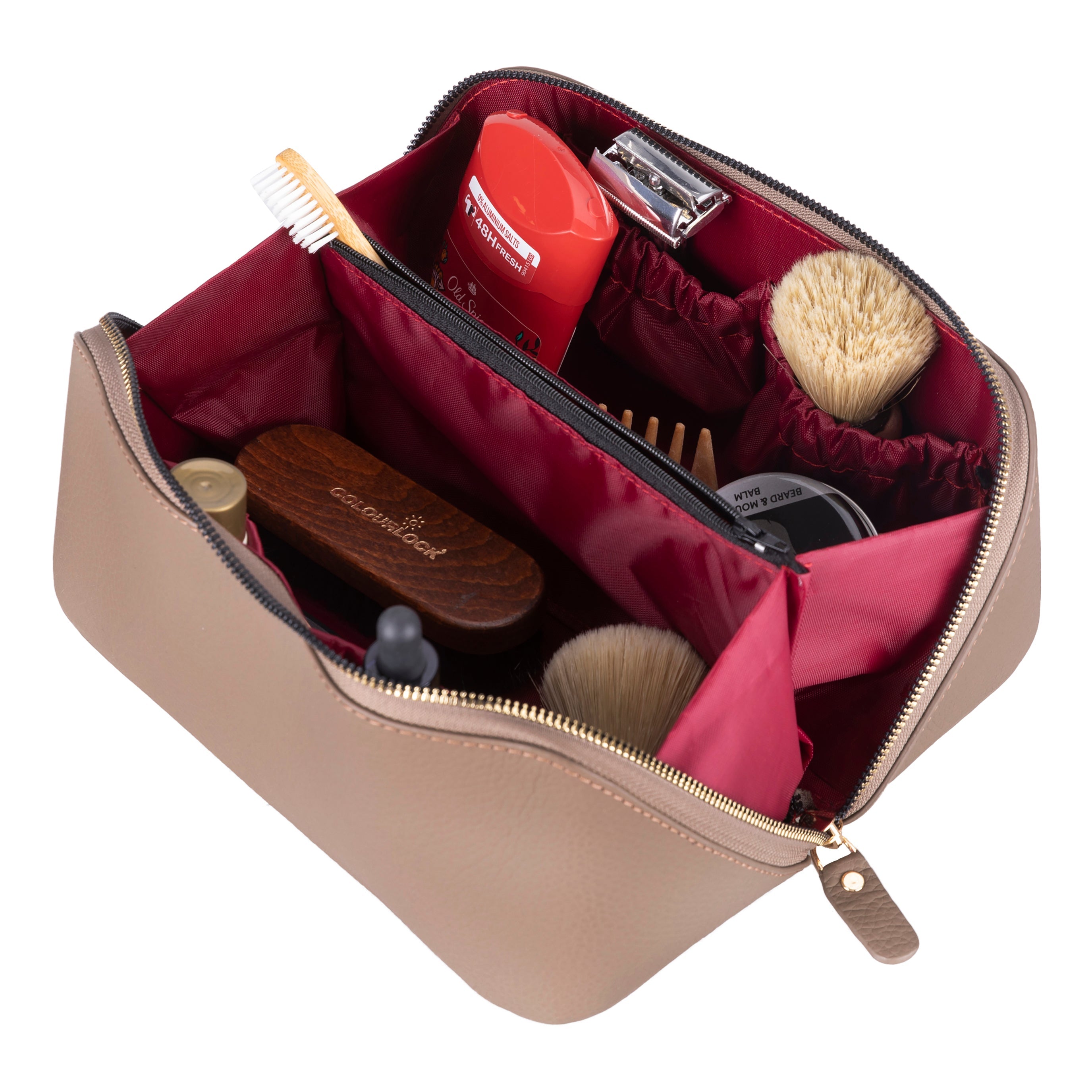 Trousse de maquillage en cuir véritable - Ella