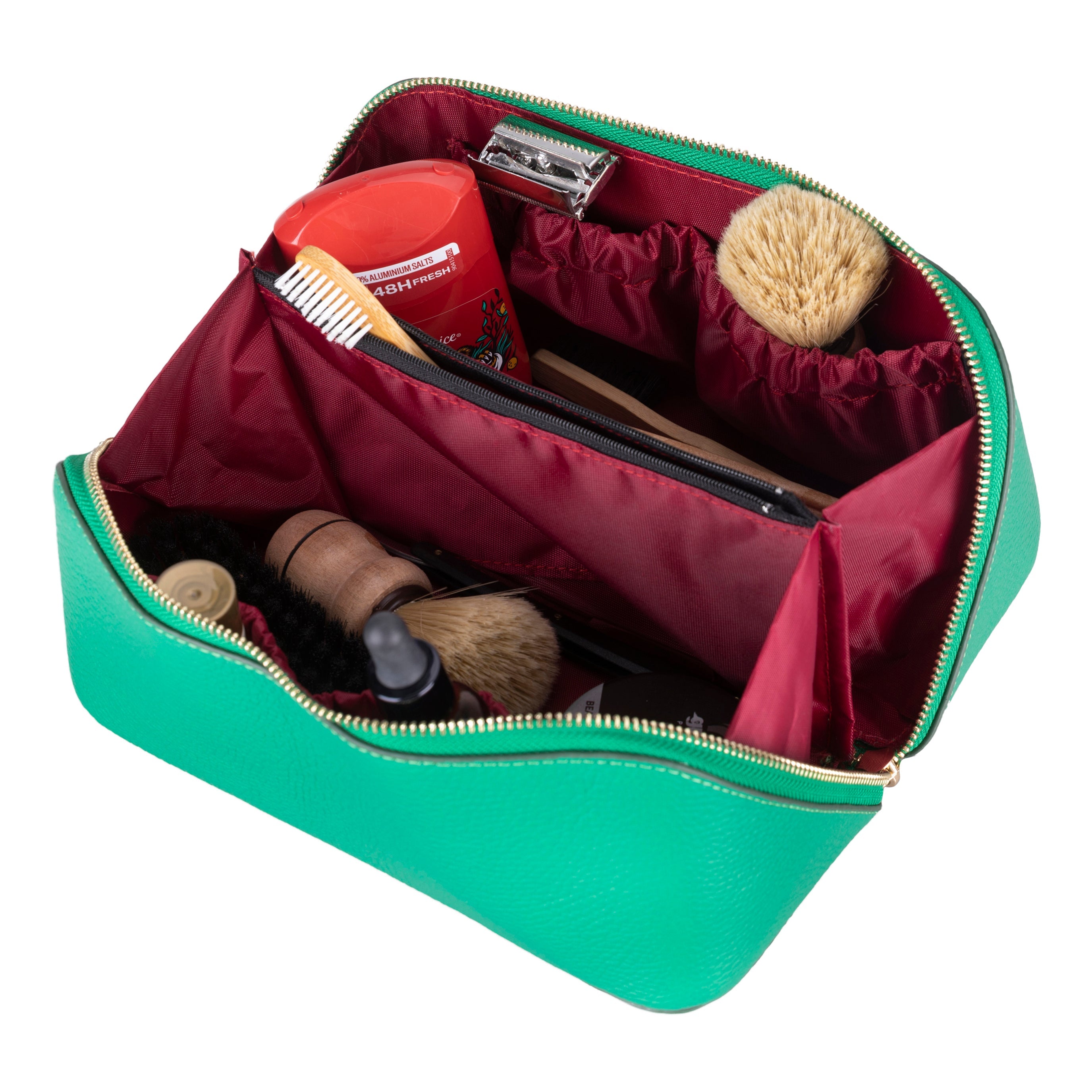 Trousse de maquillage en cuir véritable - Ella