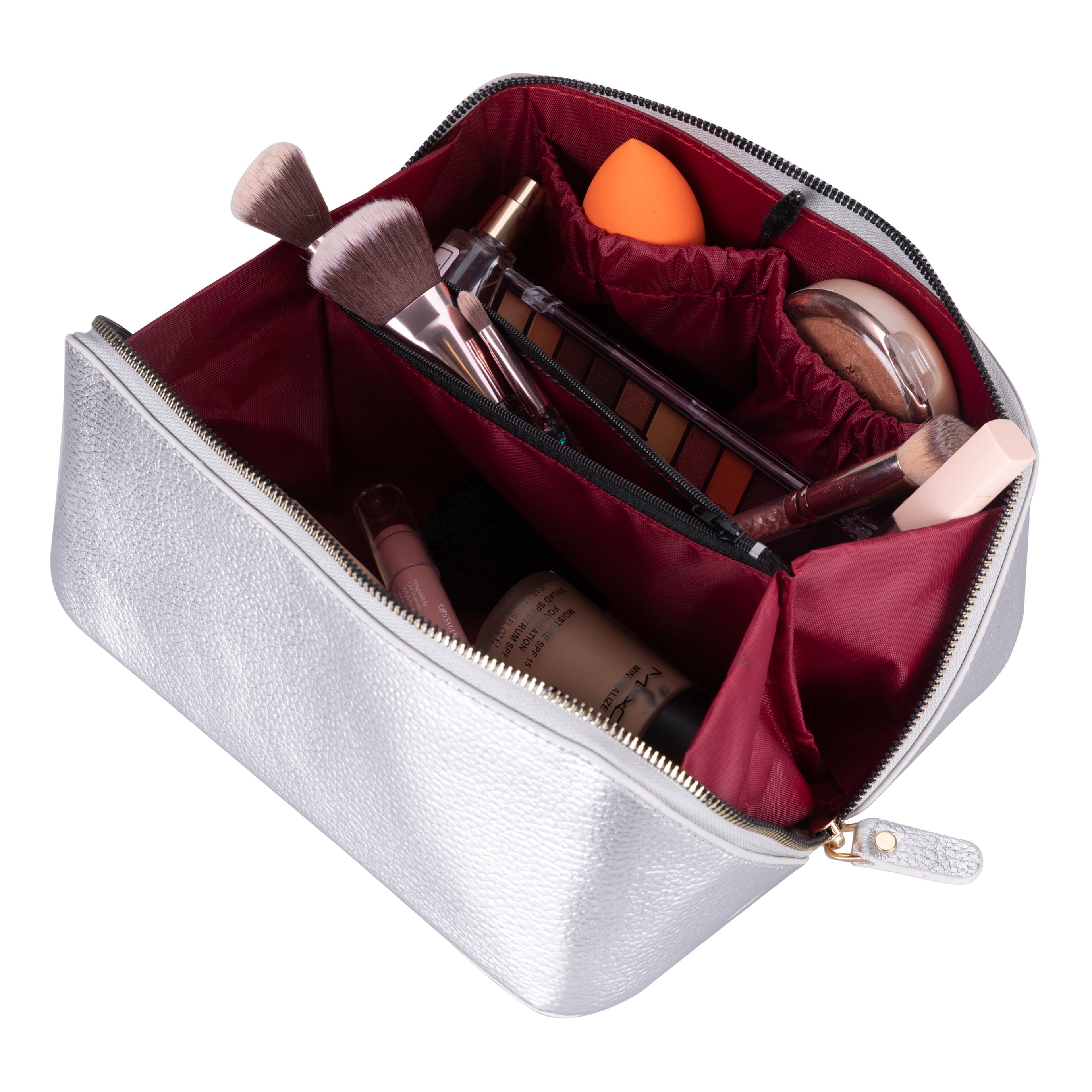Trousse de maquillage en cuir véritable - Ella