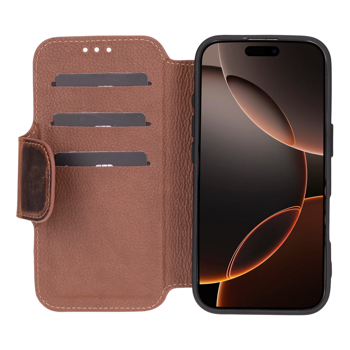 Étui folio en cuir véritable pour iPhone 16 Pro – Firenze