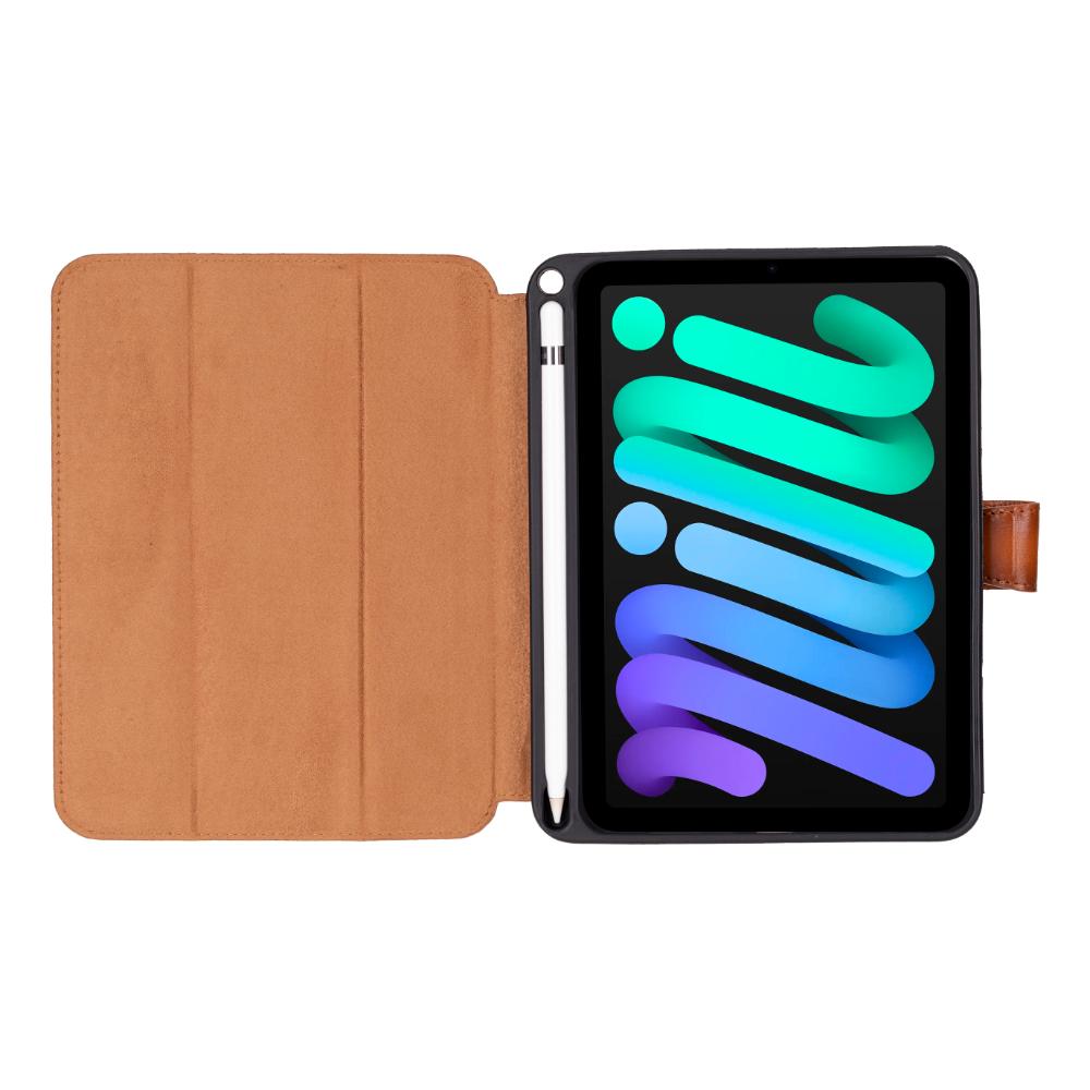 Genuine Leather iPad Mini (2024) Stand Case - Trigon