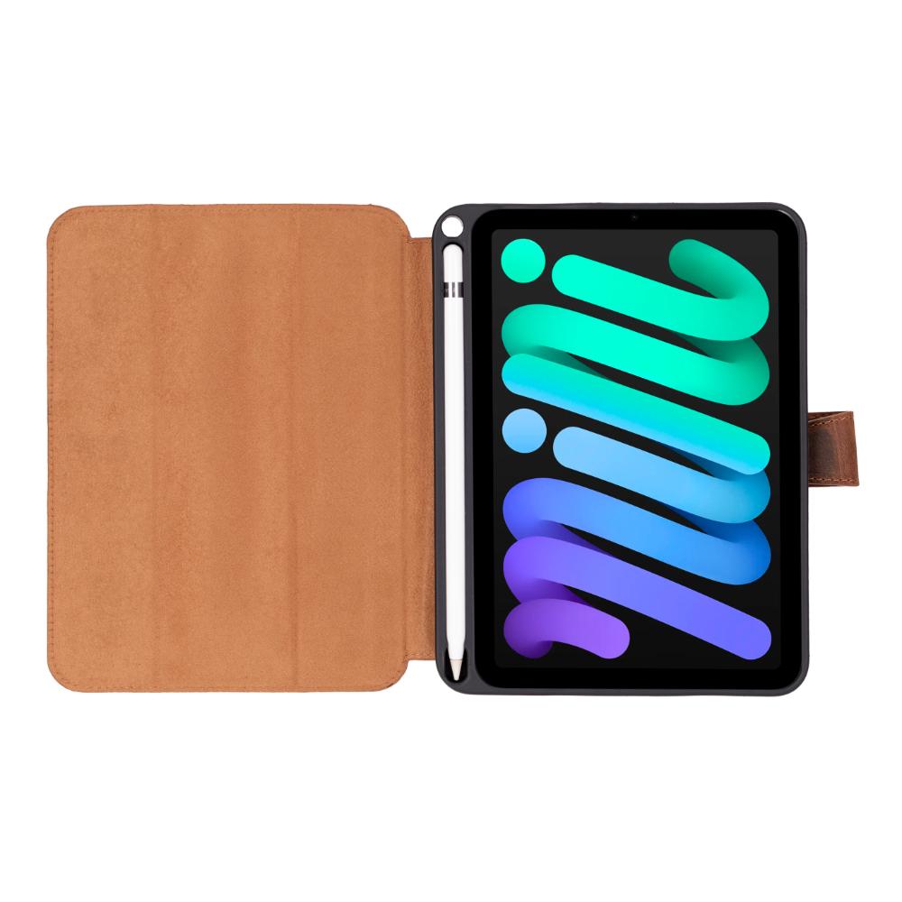 Genuine Leather iPad Mini (2024) Stand Case - Trigon