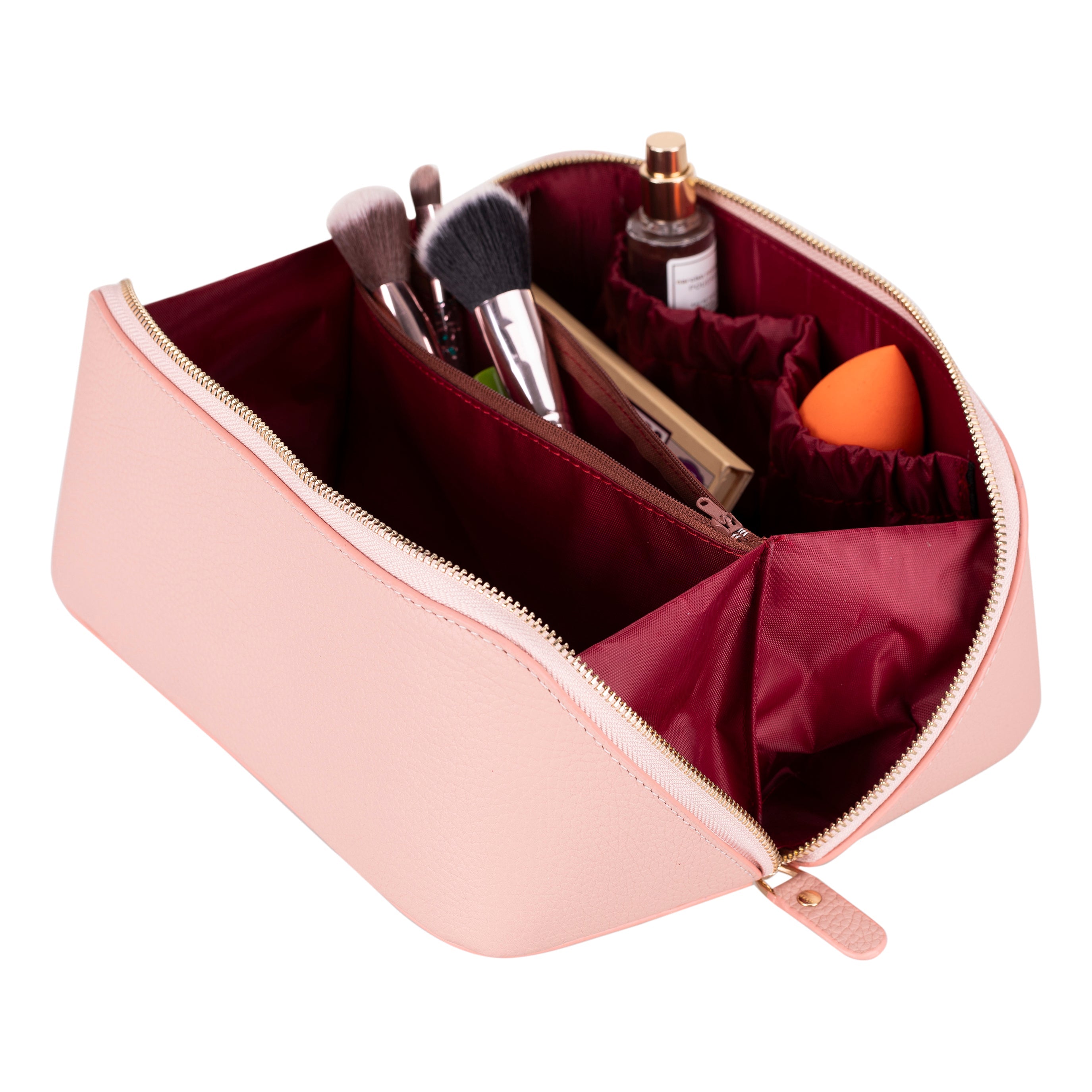 Trousse de maquillage en cuir véritable - Ella