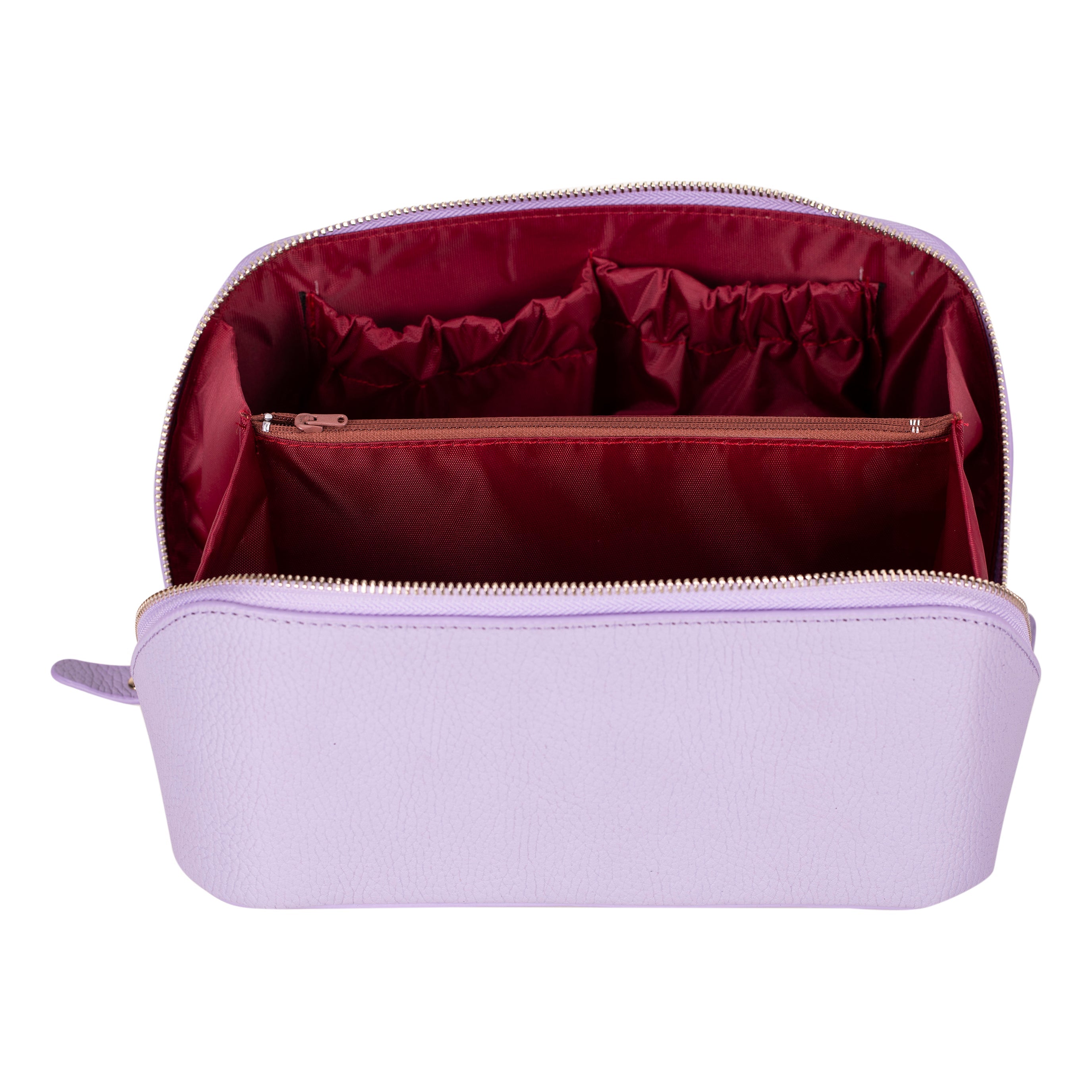Trousse de maquillage en cuir véritable - Ella