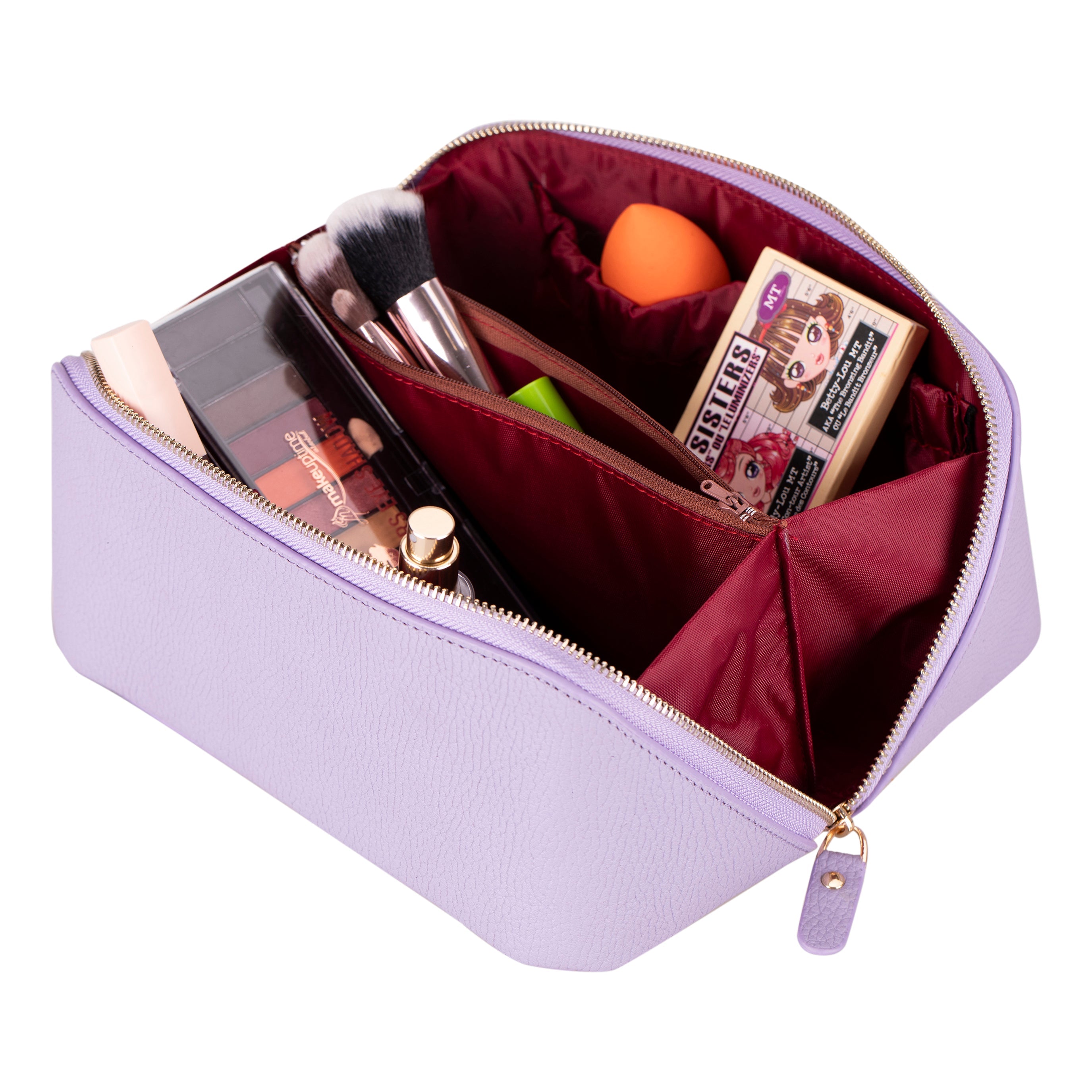 Trousse de maquillage en cuir véritable - Ella