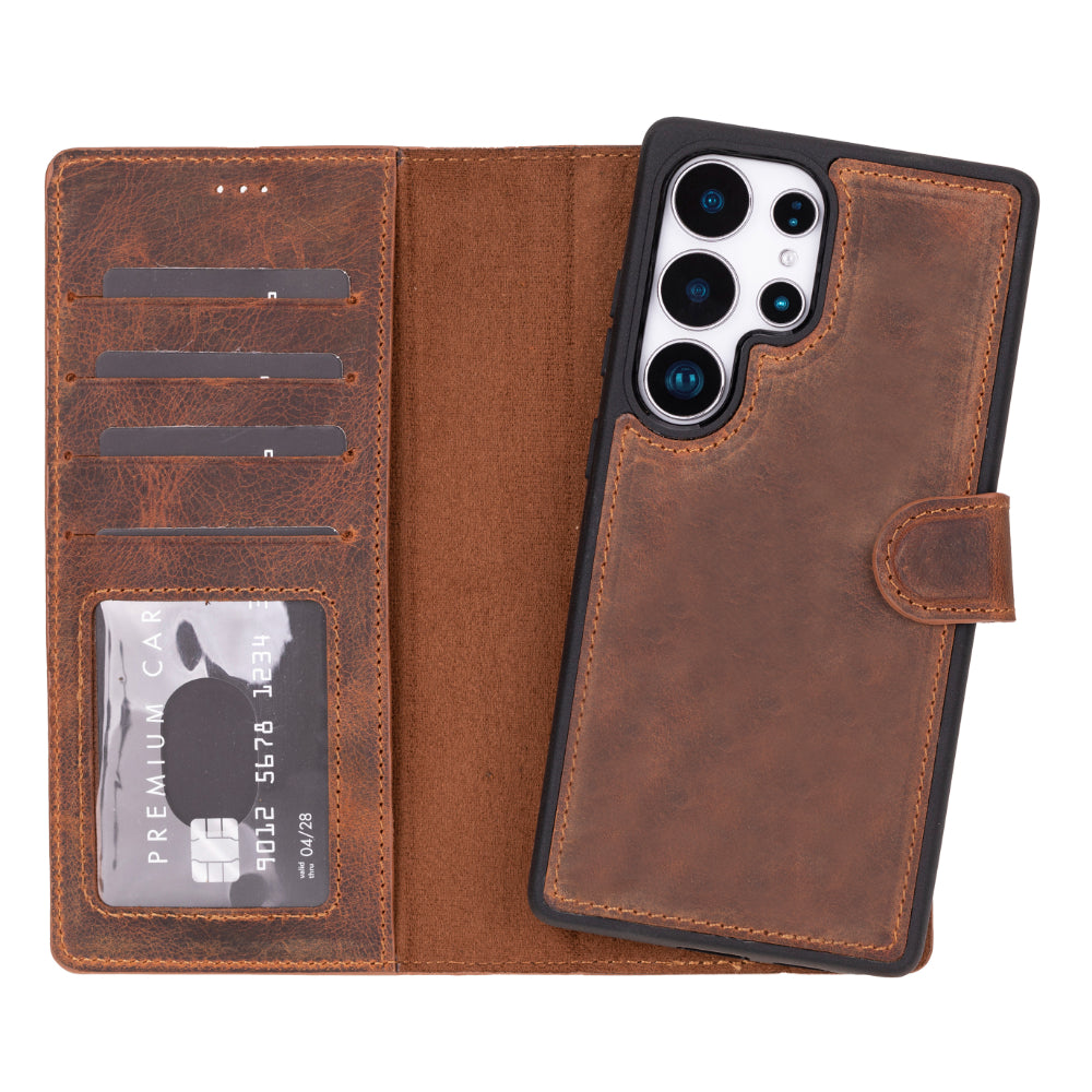 Samsung Galaxy S25 Ultra Detachable Leather Wallet Case - Magic Wallet