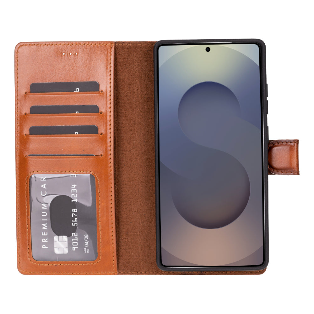 Étui portefeuille amovible en cuir pour Samsung Galaxy S25 Ultra – Magic Wallet