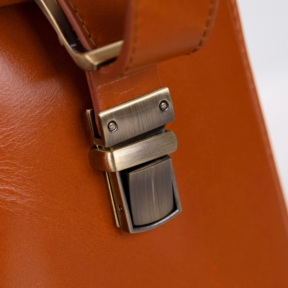 Leather Business Briefcase / Laptop Case - Olympus