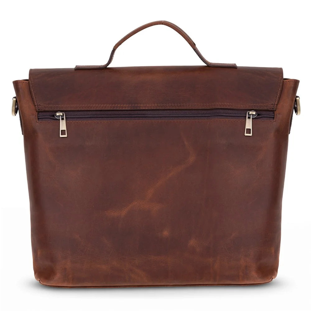 Leather Business Briefcase / Laptop Case - Olympus