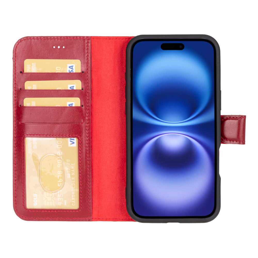 Abnehmbare Lederhülle für iPhone 16 Plus – Magic Wallet