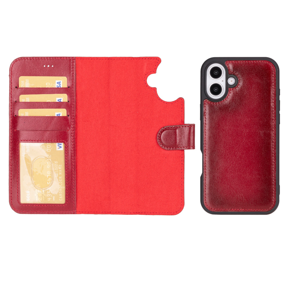 Abnehmbare Lederhülle für iPhone 16 Plus – Magic Wallet