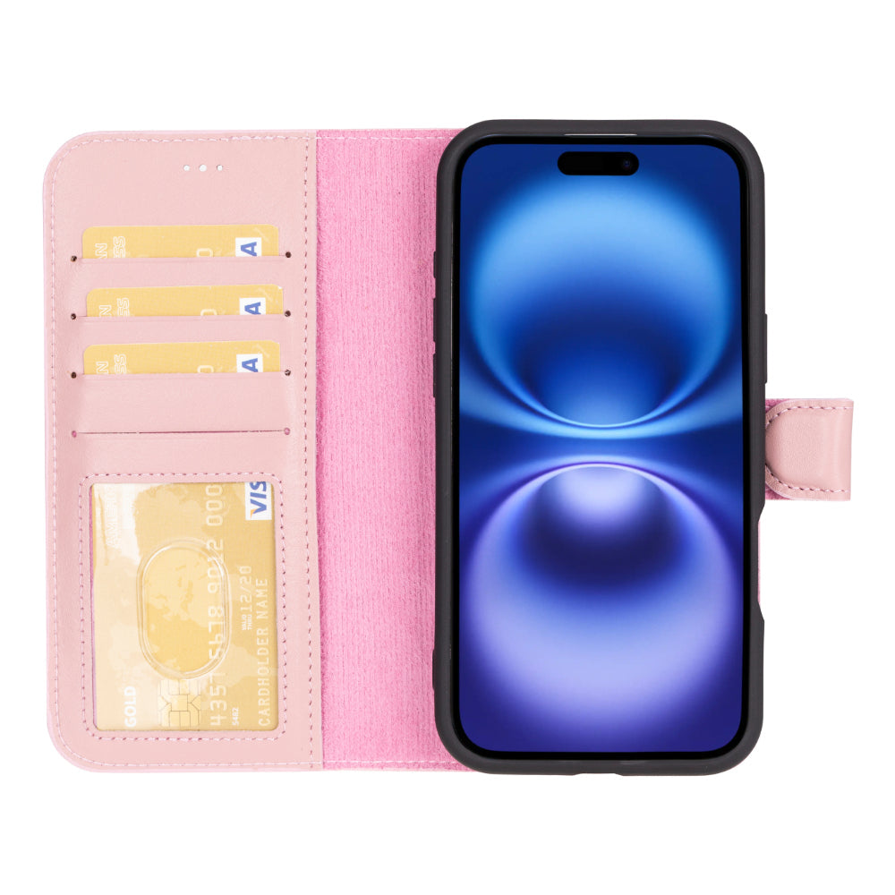 Étui portefeuille amovible en cuir pour iPhone 16 – Magic Wallet