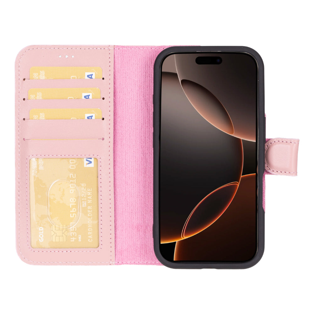 Abnehmbare Lederhülle für iPhone 16 Pro – Magic Wallet