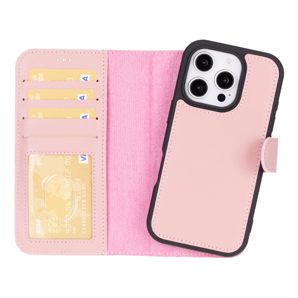 Abnehmbare Lederhülle für iPhone 16 Pro – Magic Wallet