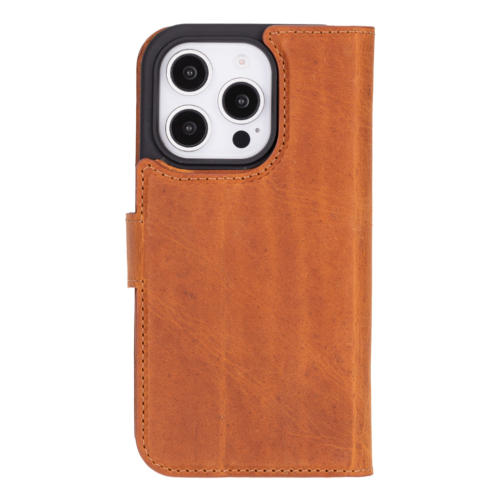 Abnehmbare Brieftaschenhülle aus Leder für iPhone 16 Pro Max - Magic Wallet