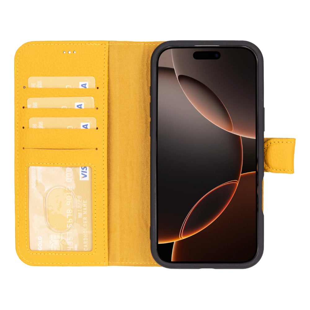 Abnehmbare Lederhülle für iPhone 16 Pro – Magic Wallet