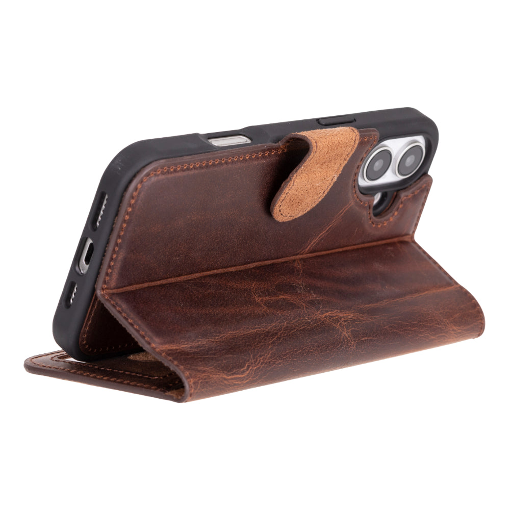 Abnehmbare Lederhülle für iPhone 16 Plus – Magic Wallet