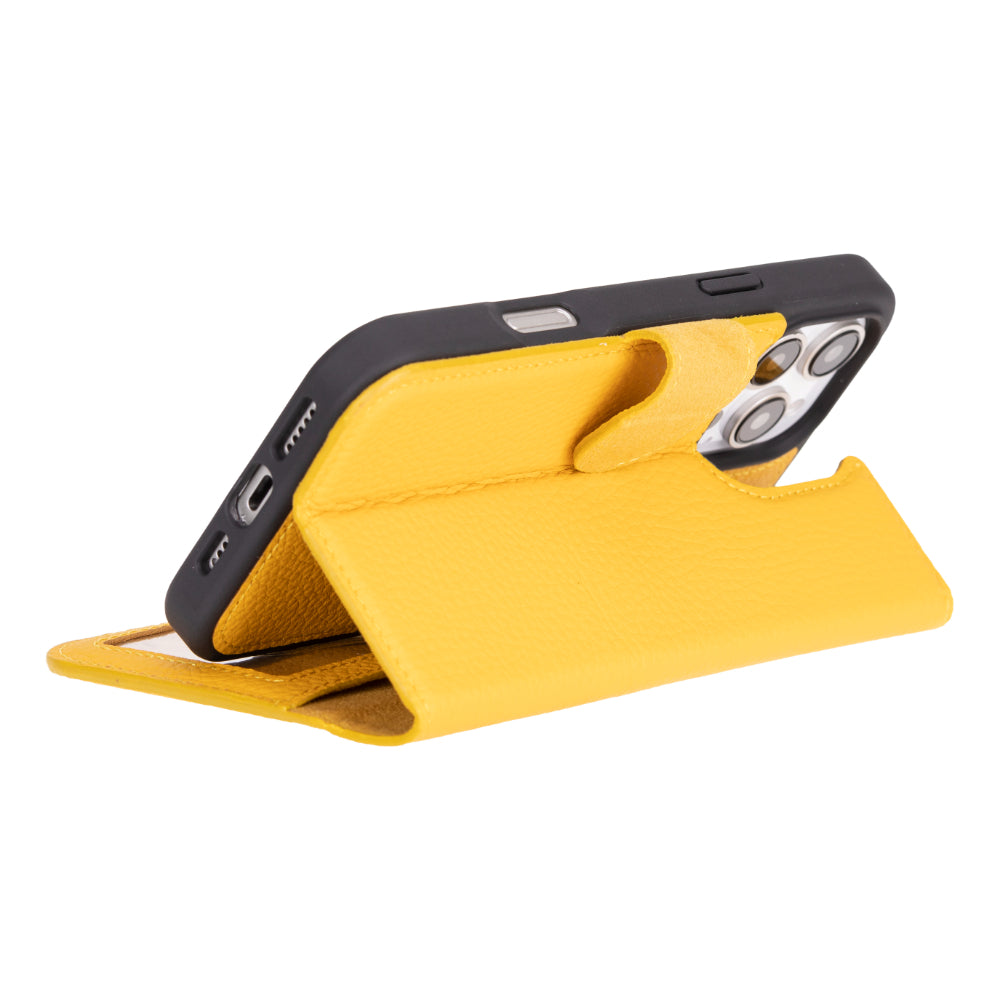 Abnehmbare Lederhülle für iPhone 16 Pro – Magic Wallet