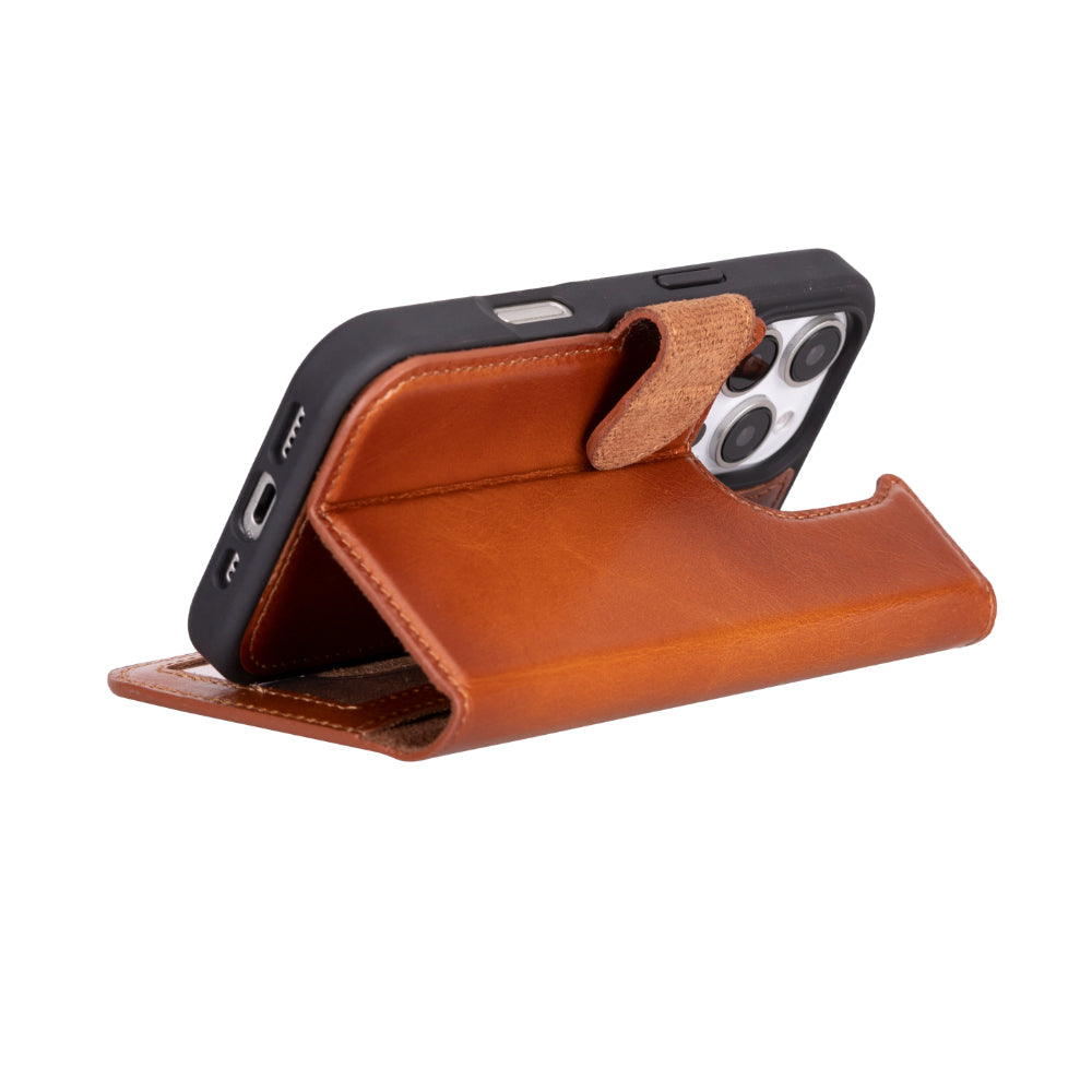 Abnehmbare Brieftaschenhülle aus Leder für iPhone 16 Pro Max - Magic Wallet