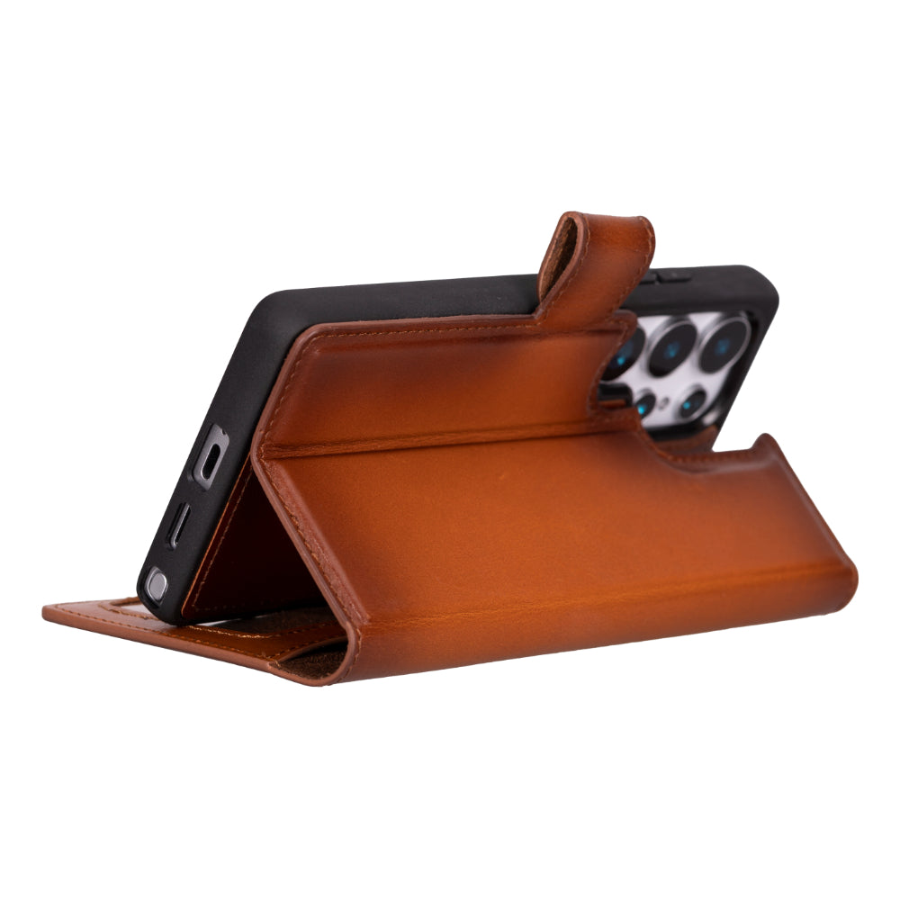 Étui portefeuille amovible en cuir pour Samsung Galaxy S25 Ultra – Magic Wallet