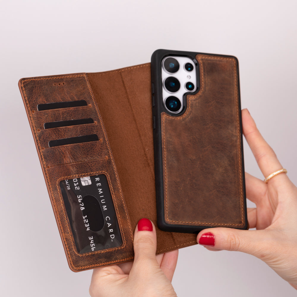 Samsung Galaxy S25 Ultra Detachable Leather Wallet Case - Magic Wallet