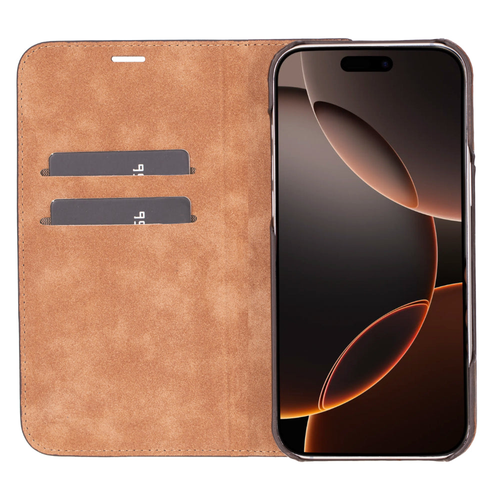 Leather iPhone 16 Pro Max Folio Case - Sonat