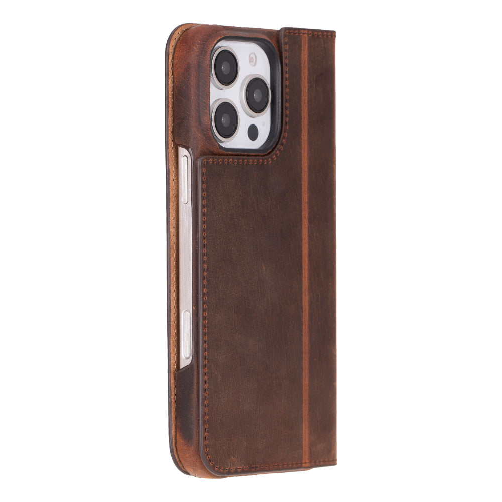 Étui portefeuille en cuir pour iPhone 16 Pro Max - Sonat
