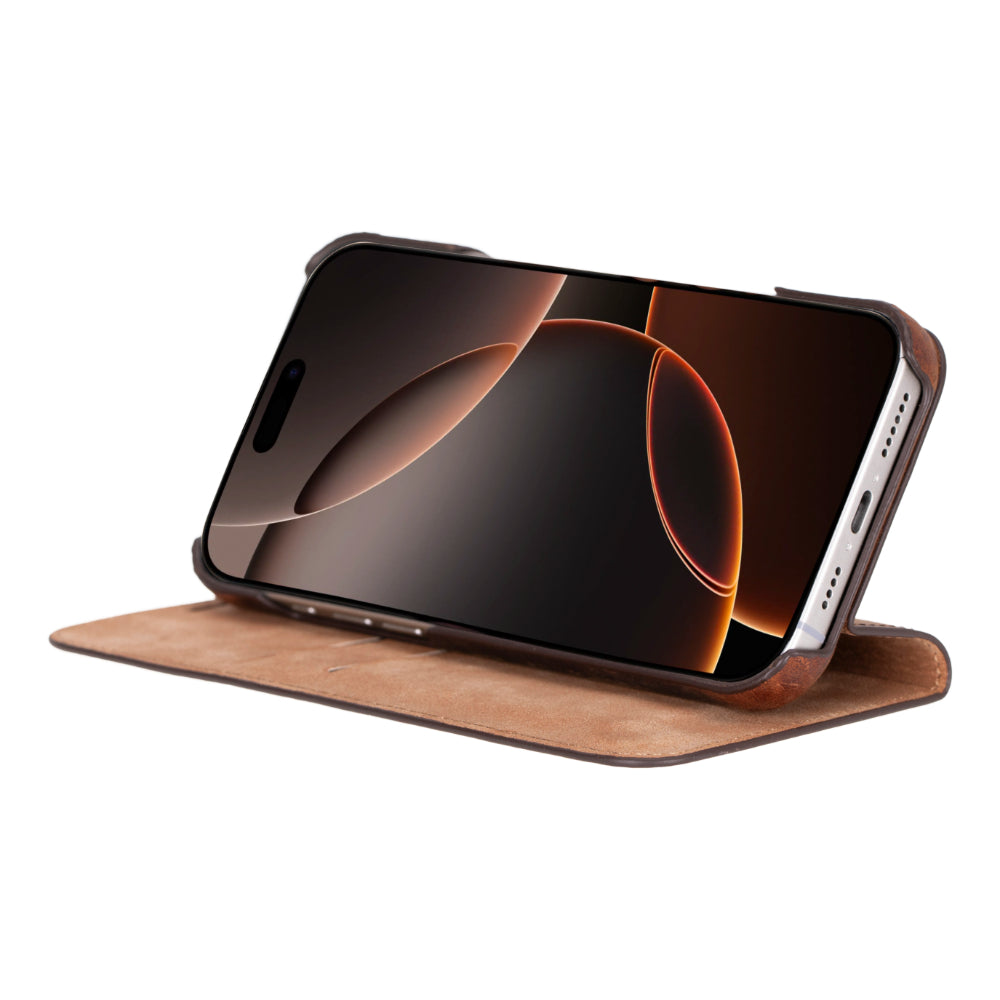 Leather iPhone 16 Pro Max Folio Case - Sonat