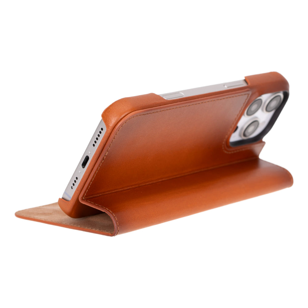 Leather iPhone 16 Pro Max Folio Case - Sonat