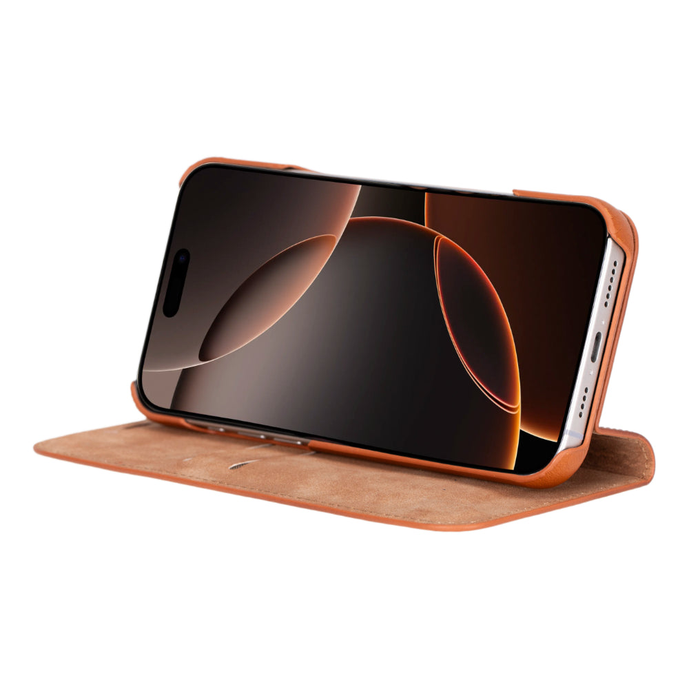 Leather iPhone 16 Pro Max Folio Case - Sonat