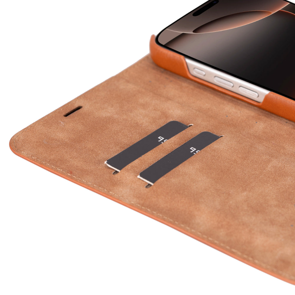 Leather iPhone 16 Pro Folio Case - Sonat