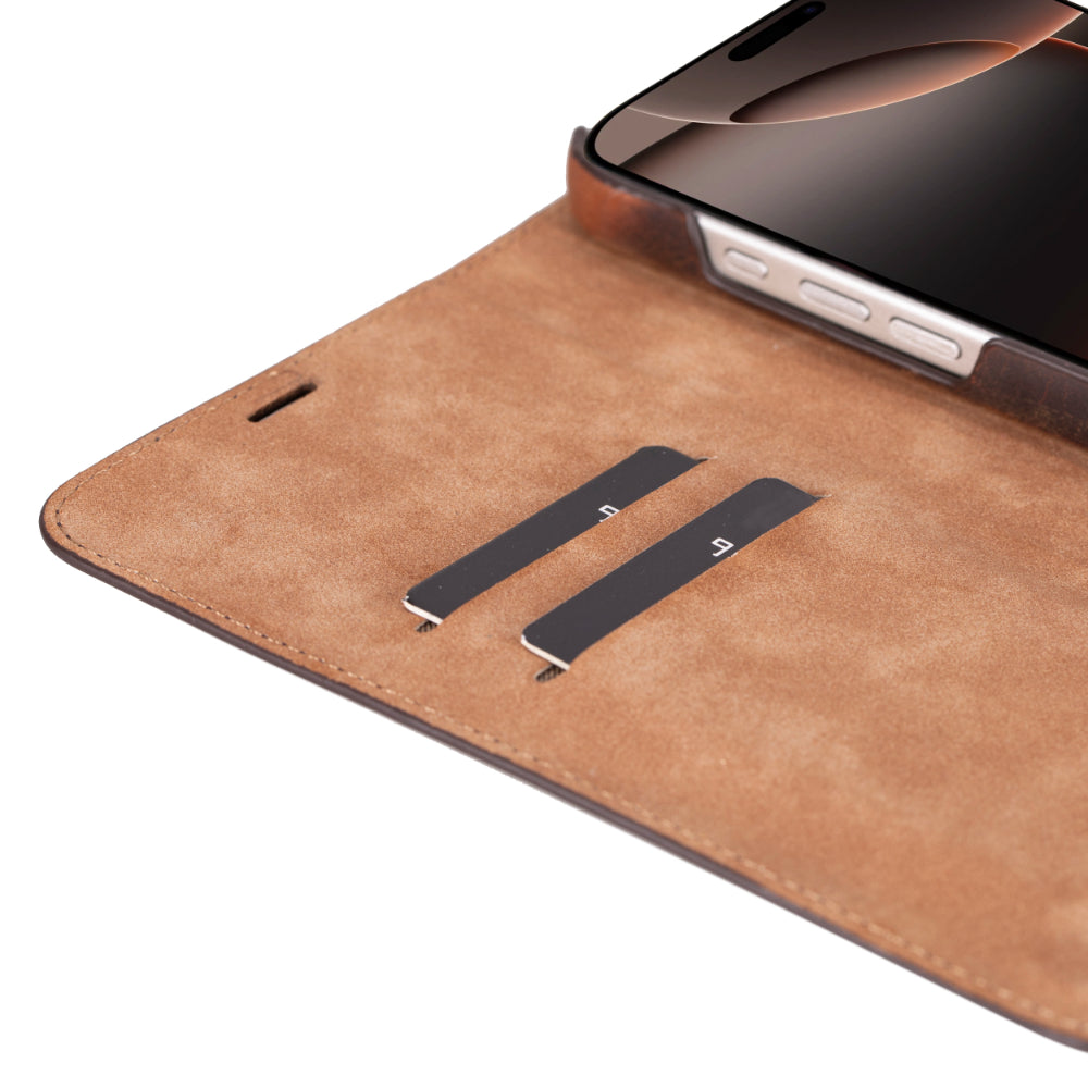 Leather iPhone 16 Pro Max Folio Case - Sonat
