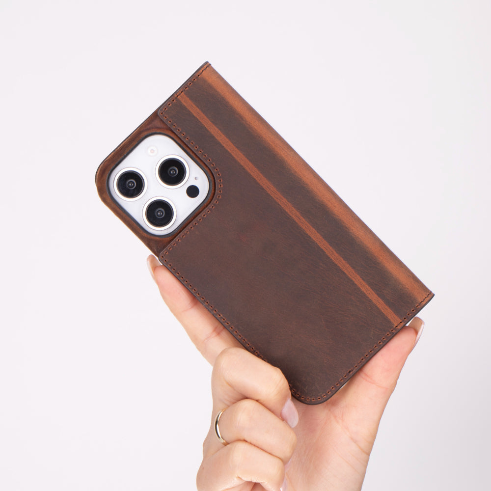 Leather iPhone 16 Pro Max Folio Case - Sonat