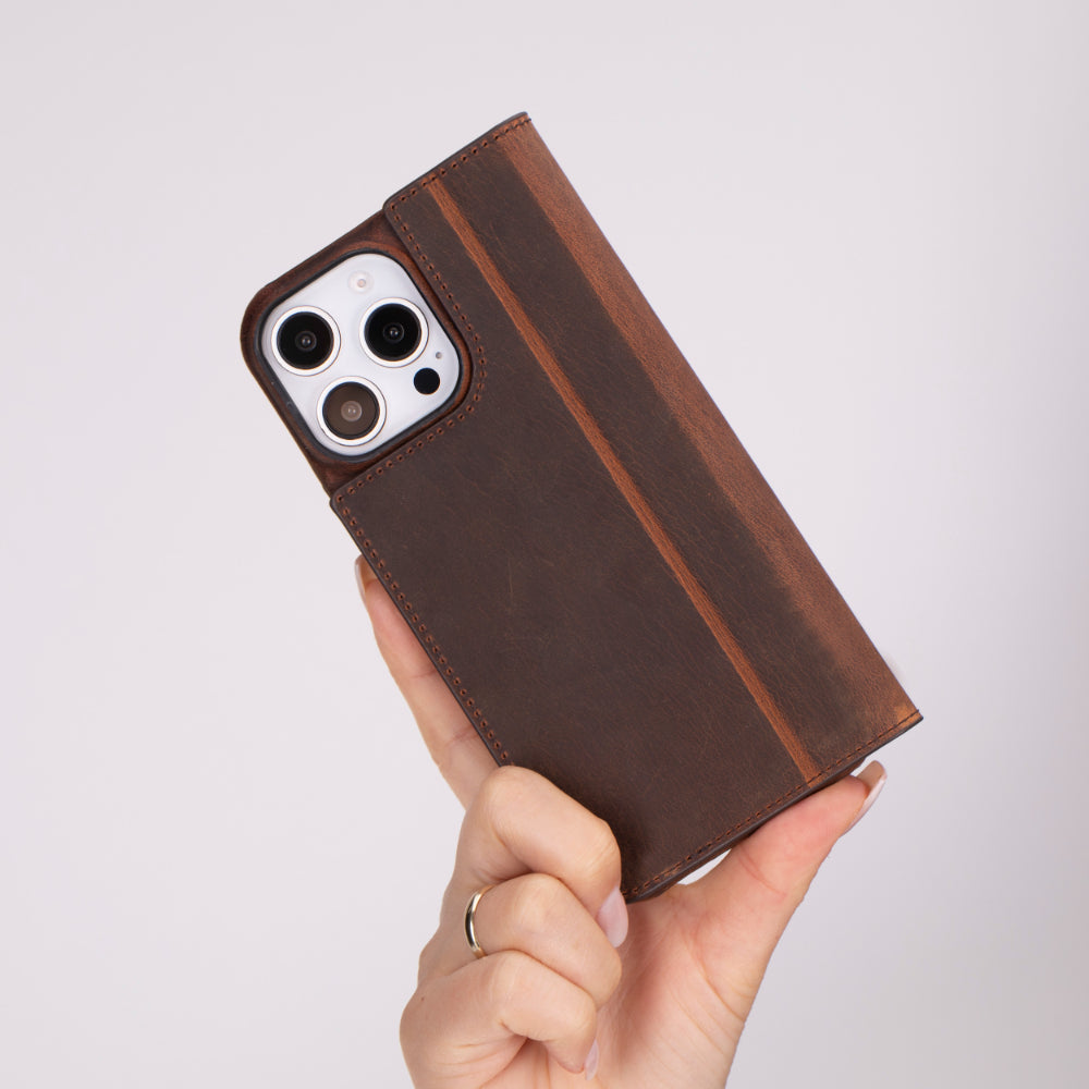Leather iPhone 16 Pro Folio Case - Sonat