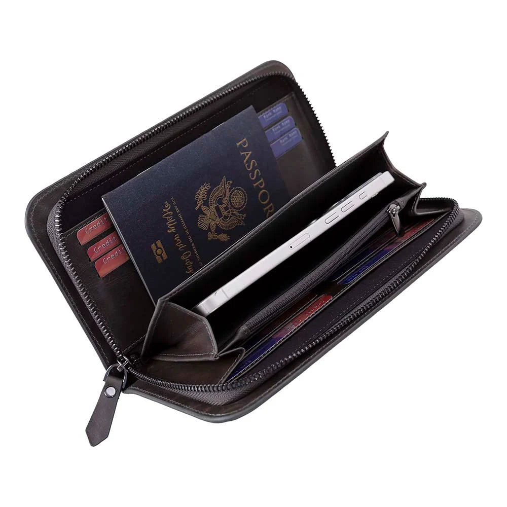 Leather Clutch Handbag - Novarco