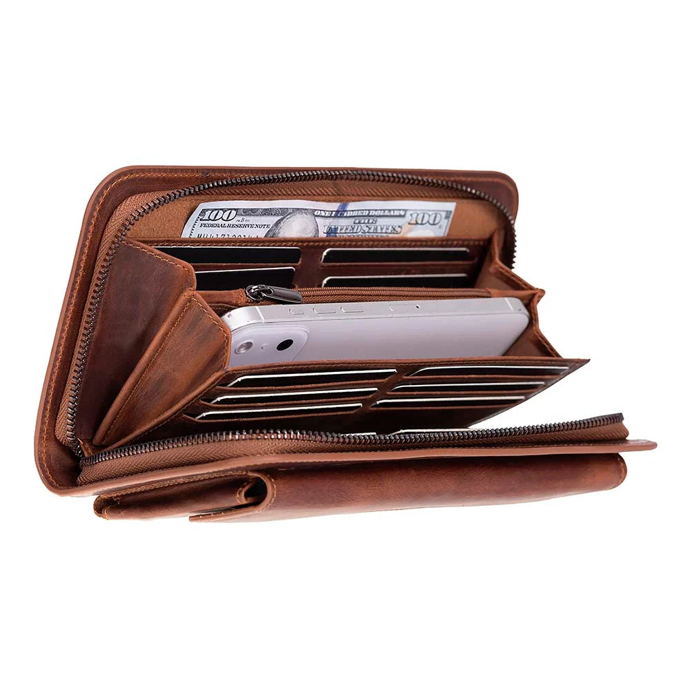 Leather Clutch Handbag - Novarco