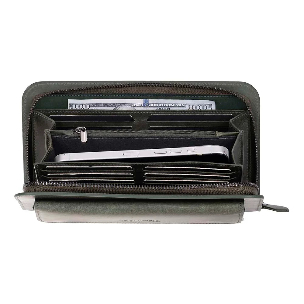 Leather Clutch Handbag - Novarco