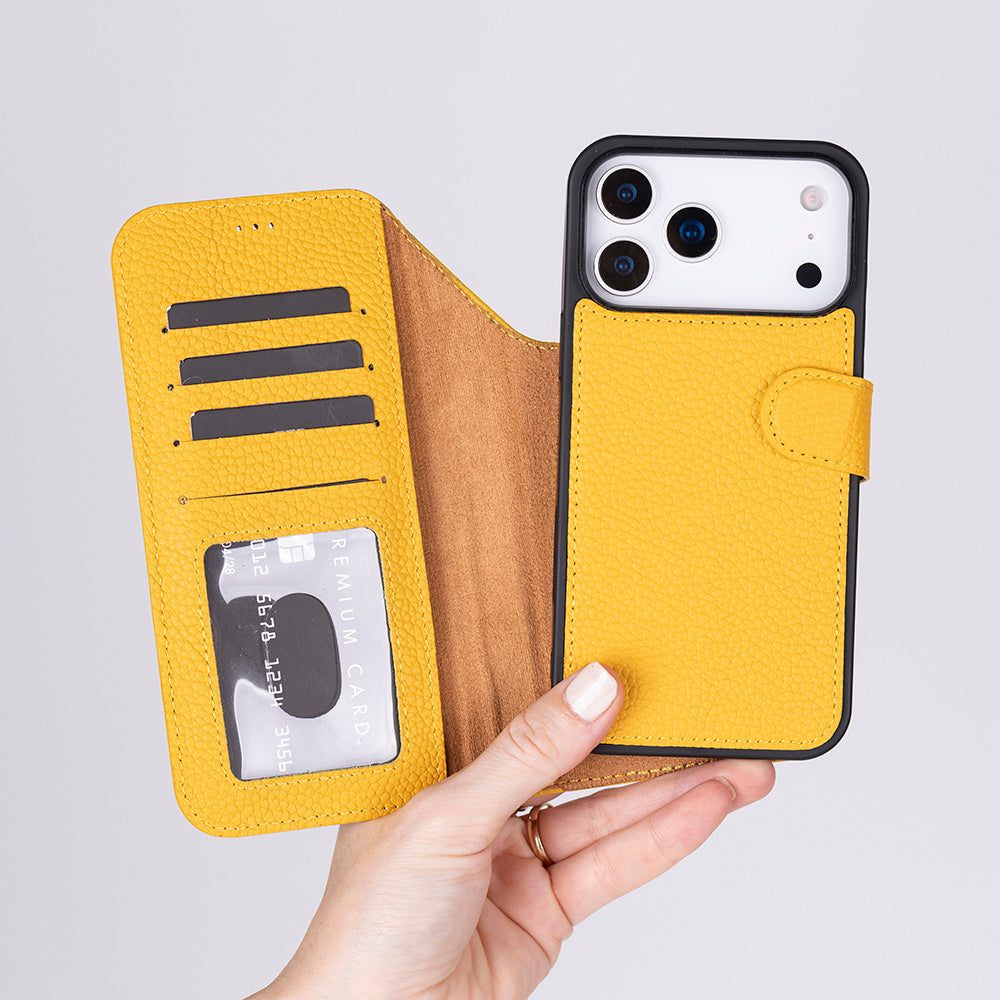 iPhone 17 Pro Leather Detachable Wallet Case - Magic Wallet