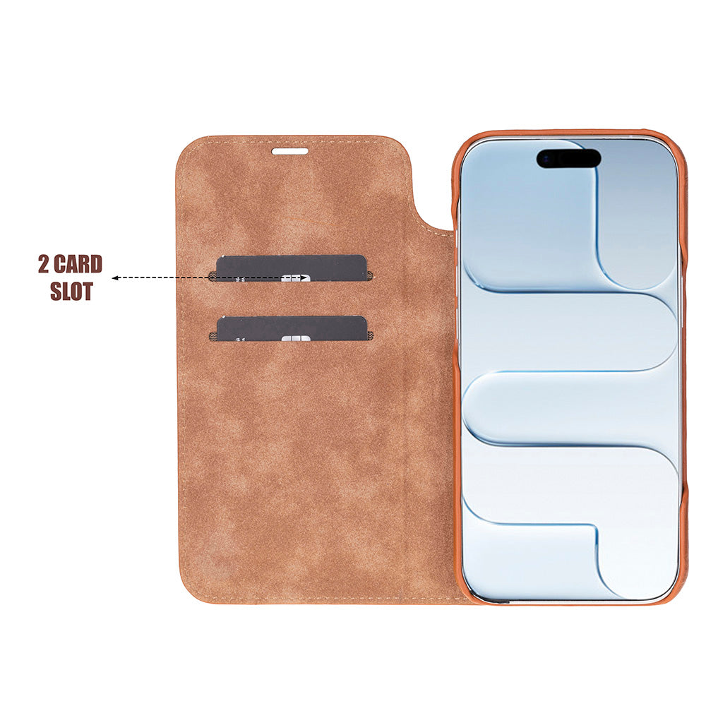 Leather iPhone 17 Air Folio Case - Sonat