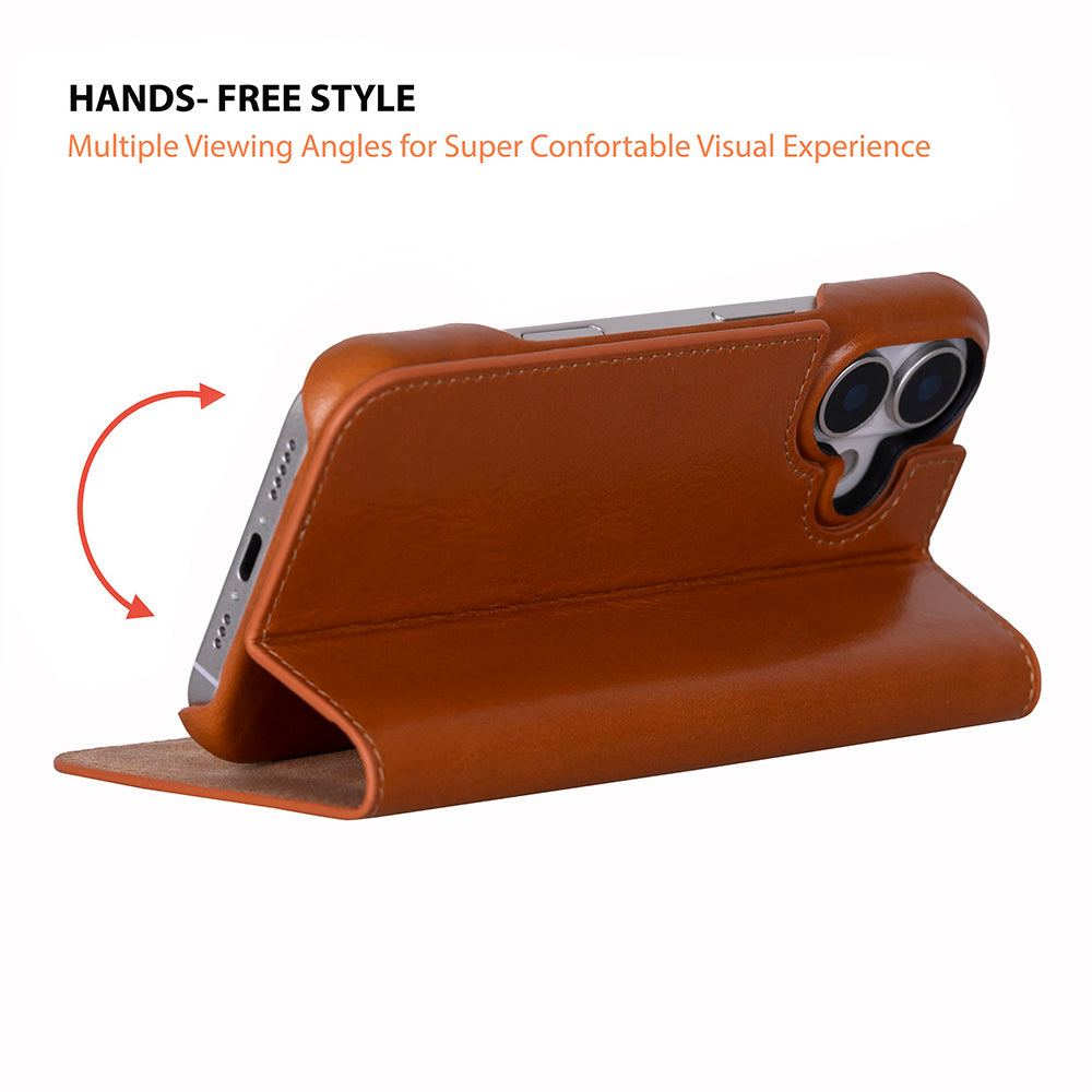 Leather iPhone 17 Folio Case - Sonat