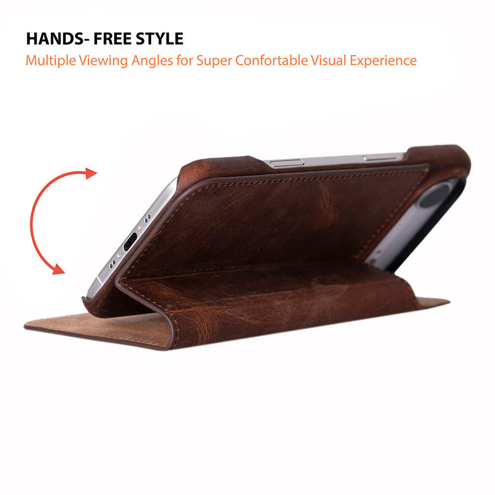 Leather iPhone 17 Air Folio Case - Sonat